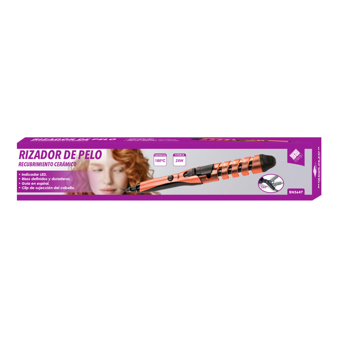 Rizador De Pelo De Cerámica Espiral
